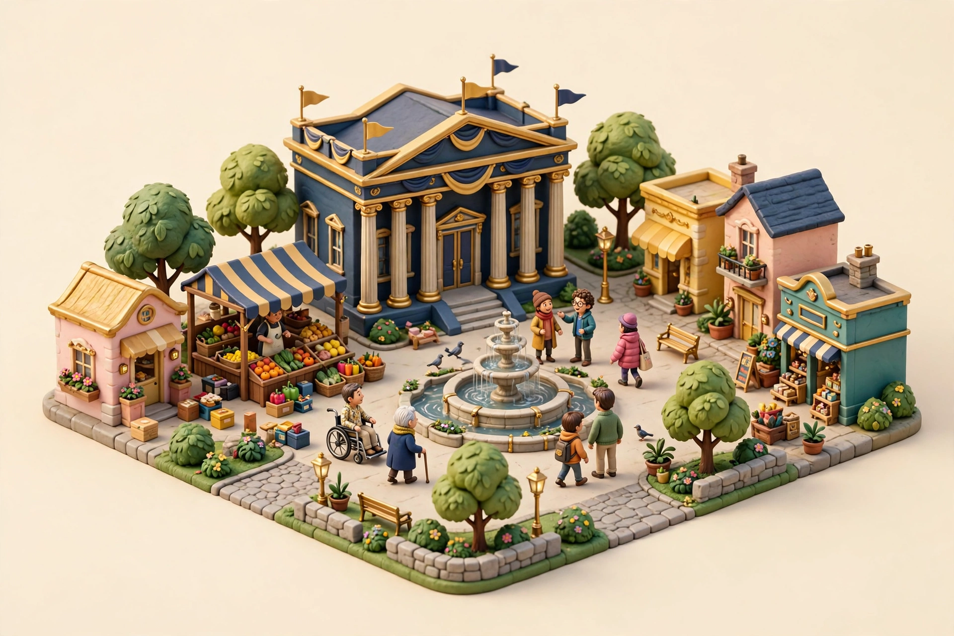 Thành phố 3D — Khu dùng chung